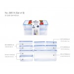 Double Lock ชุดกล่องพลาสติก ถนอมอาหาร 18 ชิ้นรวมฝา (9 กล่อง/ชุด Set) รุ่น 99514